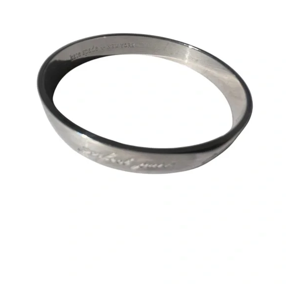 Authentic Kate Spade Best Friend Ever Idiom Bangle bracelet. Silver bride - Picture 7 of 11